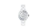 Chanel J12 Diamonds Quartz Mother of Pearl White Dial White Steel Strap Watch for Women - J12 H2570