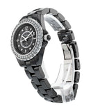 Chanel J12 Diamonds Ceramic Black Dial Black Steel Strap Watch for Women - J12 H2571