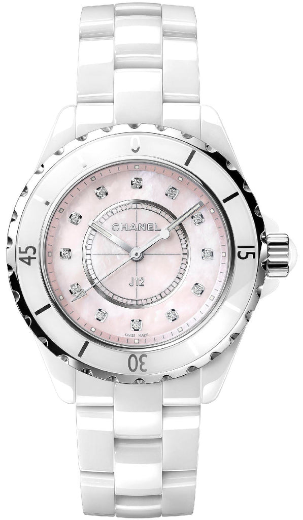 Chanel J12 Diamonds Ladies Watch H1628 3599590378844 - Watches, J12 -  Jomashop
