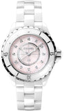 Chanel J12 Quartz Diamonds Pink Dial White Steel Strap Watch for Women - J12 H5513