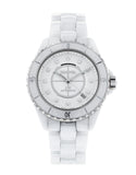 Chanel J12 Quartz Diamonds White Dial White Steel Strap Watch for Women - J12 H5703