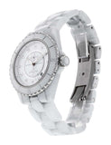 Chanel J12 Quartz Diamonds White Dial White Steel Strap Watch for Women - J12 H5703