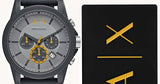 Armani Exchange Outerbanks Chronograph Grey Dial Grey Silicone Strap Watch For Men - AX7123