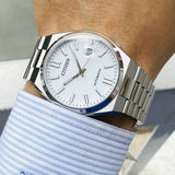 Citizen Tsuyosa Automatic White Dial Silver Steel Strap Watch For Men - NJ0150-81A