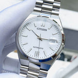 Citizen Tsuyosa Automatic White Dial Silver Steel Strap Watch For Men - NJ0150-81A