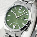 Citizen x Pantone Automatic Peaceful Green Dial Silver Steel Strap Watch For Men - NJ0158-89Z