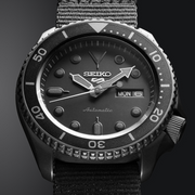 Seiko 5 Sports Automatic Black Dial Black NATO Strap Watch For Men - SRPD79K1
