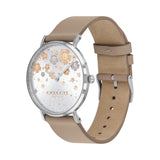 Coach Perry Quartz Silver Dial Brown Leather Strap Watch for Women - 14503326