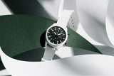 IWC Pilot's Watch Chronograph Top Gun Edition 'Lake Tahoe' Black Dial White Leather Strap Watch for Men - IW389105