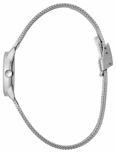 Calvin Klein Minimal White Dial Silver Mesh Bracelet Watch for Women