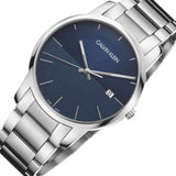 Calvin Klein City Blue Dial Silver Steel Strap Watch for Men - K2G2G14Q