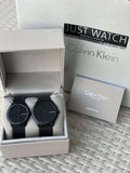 Calvin Klein Minimal Black Dial Black Mesh Bracelet Watch for Women - K3M524B1