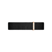 Daniel Wellington Petite Cornwall Black Dial Black Nylon Strap Watch for Women - DW00100247