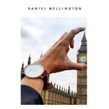 Daniel Wellington Classic St Mawes White Dial Brown Leather Strap Watch For Men - DW00100006