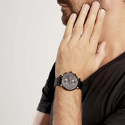 Hugo Boss Integrity Chronograph Black Dial Black Mesh Bracelet Watch for Men - 1513813