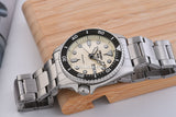 Seiko 5 Sports SKX Automatic Cream Dial Silver Steel Strap Watch For Men - SRPK31K1