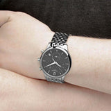 Jam Tangan Pria Tissot T Classic Tradition Chronograph Dial Hitam Tali Baja Perak - T063.617.11.067.00