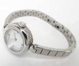 Gucci Diamantissima Quartz Diamonds White Dial Silver Steel Strap Watch For Women - YA141503