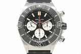 Breitling Super Chronomat B01 44 Black Dial Black Rubber Strap Watch for Men - AB0136251B1S1