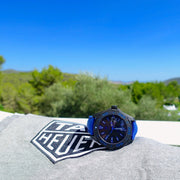 Tag Heuer Aquaracer Calibre 5 Automatic Titanium Black Dial Blue Nylon Strap Watch for Gents - WAY208B.FC6382