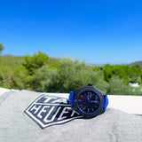Jam Tangan Tag Heuer Aquaracer Calibre 5 Automatic Titanium Blue Dial Blue Nylon Strap untuk Pria - WAY208B.FC6382