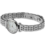 Emporio Armani Gianni T Bar Mother of Pearl Dial Silver Steel Strap Watch For Women - AR1688