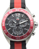 Tag Heuer Formula 1 McLaren Limited Edition Quartz Chronograph Black Dial Two Tone NATO Strap Watch for Men - CAZ1112.FC8188