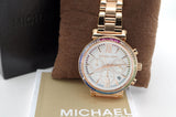 Michael Kors Sofie White Dial Rose Gold Steel Strap Watch For Women - MK6577
