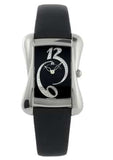 Maurice Lacroix Divina Black Dial with Diamonds Black Leather Strap Watch for Women - DV5012-SD531-120