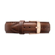 Daniel Wellington Classic Bristol White Dial Brown Leather Strap Watch For Women - DW00100039