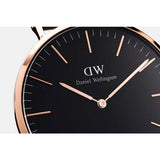 Daniel Wellington Classic Bristol Black Dial Brown Leather Strap Watch for Men - DW00100137