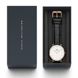 Daniel Wellington Classic Reading White Dial Black Leather Strap Watch For Men - DW00100014