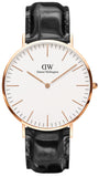 Daniel Wellington Classic Reading White Dial Black Leather Strap Watch For Men - DW00100014