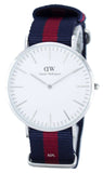 Daniel Wellington Classic Oxford White Dial Two Tone Nylon Strap Watch For Men - DW00100015