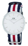 Daniel Wellington Classic Canterbury White Dial Two Tone Nylon Strap Watch For Men - DW00100016