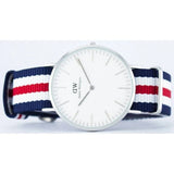 Daniel Wellington Classic Canterbury White Dial Two Tone Nylon Strap Watch For Men - DW00100016