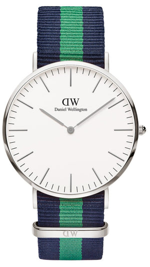 Daniel Wellington Classic Warwick White Dial Two Tone Nylon Strap Watch for Men - DW00100019