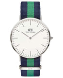 Daniel Wellington Classic Warwick White Dial Two Tone Nylon Strap Watch for Men - DW00100019