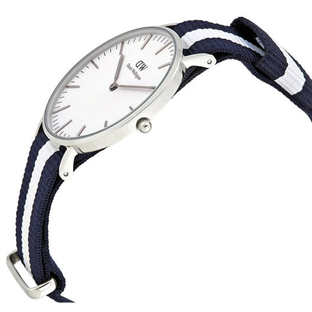 Daniel Wellington Classic Glasgow White Dial Two Tone NATO Strap Unisex Watch