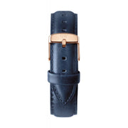Daniel Wellington Classic Somerset White Dial Blue Leather Strap Watch For Women - DW00100123