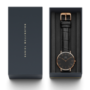 Daniel Wellington Classic Reading Black Dial Black Leather Strap Watch For Men - DW00100129