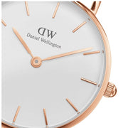 Daniel Wellington Classic Petite Cornwall White Dial Green NATO Strap Watch For Women - DW00100253