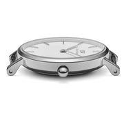 Daniel Wellington Classic Petite York White Dial Brown Leather Strap Watch For Women - DW00100244