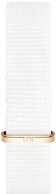 Daniel Wellington Classic Petite Dover White Dial White Nylon Strap Watch For Women - DW00100311