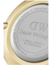 Daniel Wellington Classic Petite Black Dial Gold Mesh Bracelet Watch For Women - DW00100347