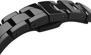 Daniel Wellington Iconic Link Ceramic Black Dial Black Steel Strap Watch For Women - DW00100415