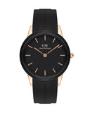 Daniel Wellington Iconic Motion Black Dial Black Rubber Strap Watch For Men - DW00100425