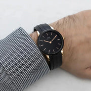 Daniel Wellington Iconic Motion Black Dial Rubber Strap Watch For Women - DW00100426