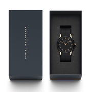 Daniel Wellington Iconic Motion Black Dial Rubber Strap Watch For Women - DW00100426
