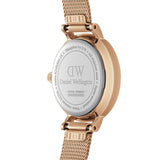 Daniel Wellington Petite Pressed Melrose White Dial Gold Mesh Bracelet Watch For Women - DW00100447